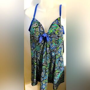 A Shore Fit Thigh Solutions 1 Piece Bathing Suit Size 22W NEW